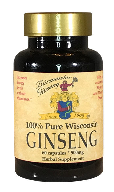 Pure Wisconsin Ginseng in capsules