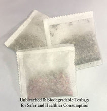 Load image into Gallery viewer, Unbleached &amp; Biodegradable teabags for safer and healthier consumption
